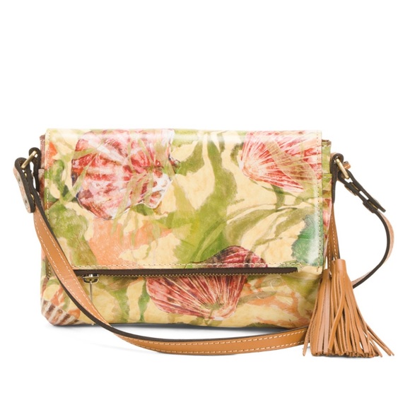 Patricia Nash Handbags - PATRICIA NASH Leather Corfu Crossbody With Fold Over Zippered Compartment